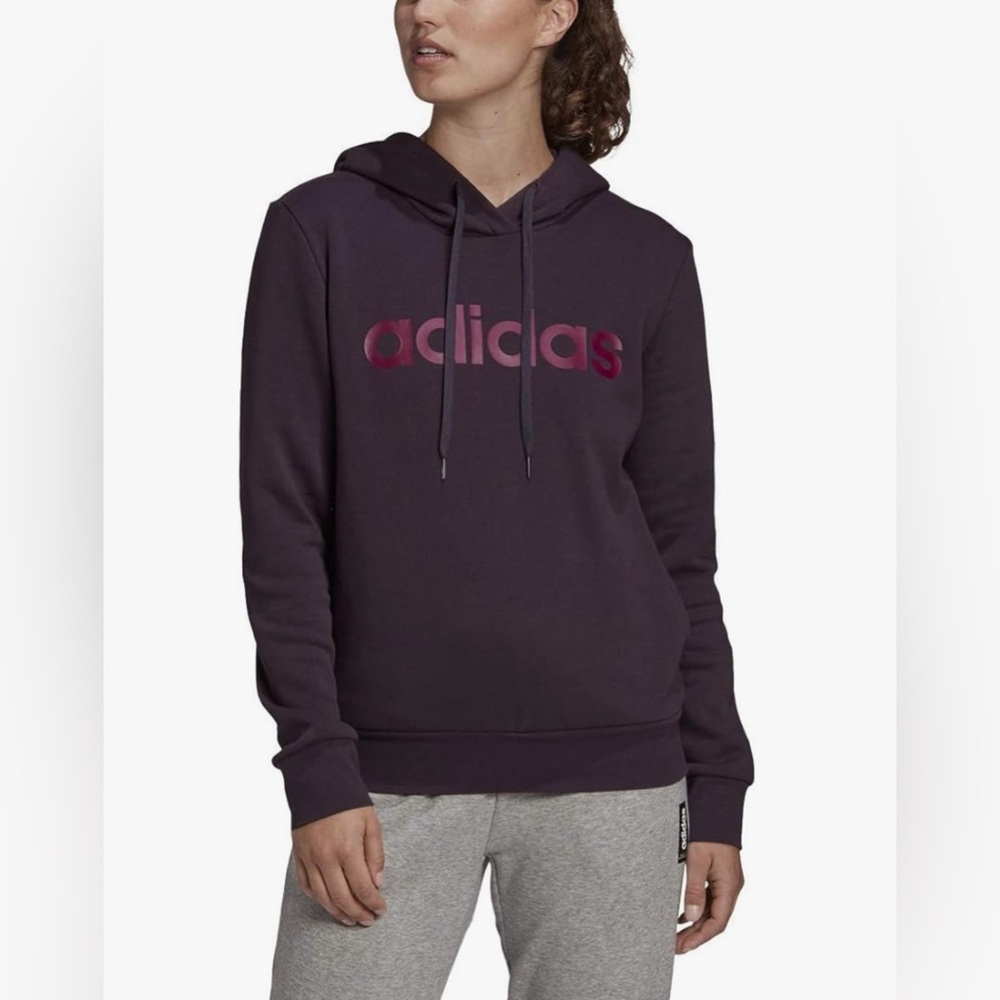 Adidas Women’s Essentials Linear Pullover Hoodie … - image 1